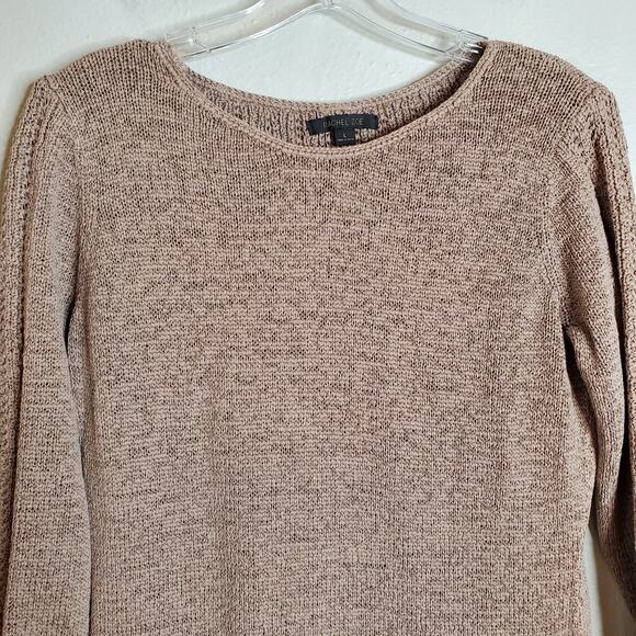 Rachel Zoe Karla 3/4 Sleeve Cable Knit Sweater Size L Tan Basic Fisherman - Picture 4 of 12